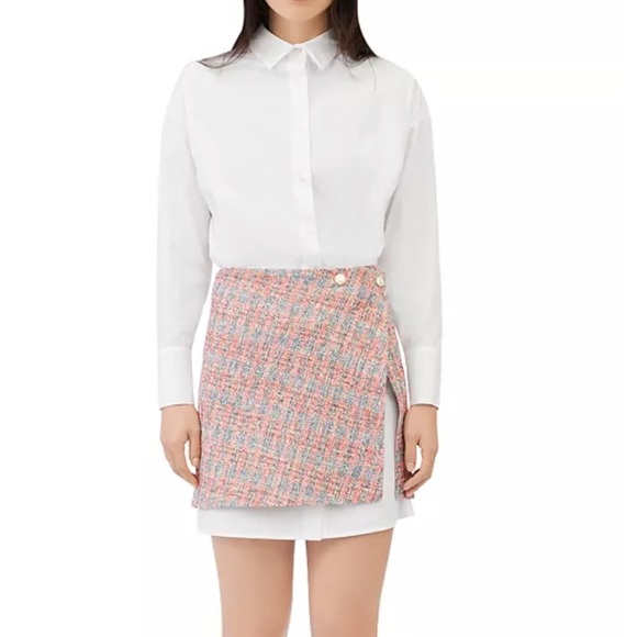 Maje Dresses & Skirts - Maje
Rajari Tweed Skirt Shirt Dress